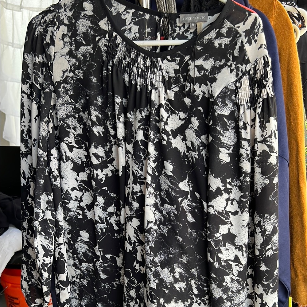 Vince Camuto Black and White Blouse